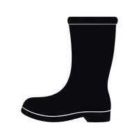 Rain Boot Black Silhouette for Fashion and Utility vector