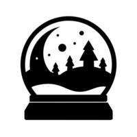 Snow Globes Silhouette Design vector
