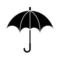 Umbrella Black Silhouette for Weather Graphics vector
