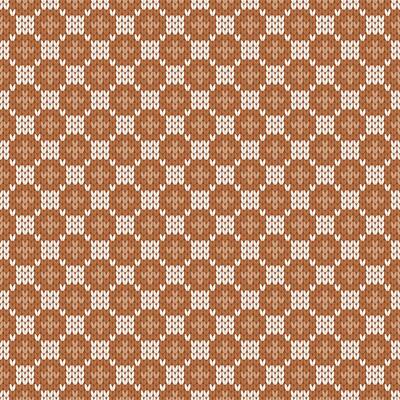 Winter knitted pattern. Nordic style ornament. Holiday background illustration. Grid pattern, seamless wool texture