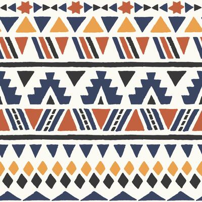 Ethnic seamless pattern. Aztec geometric background. Hand drawn, navajo fabric. Modern abstract wallpaper illustration.