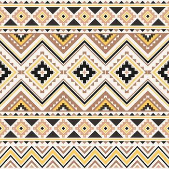 Tribal striped seamless pattern. Aztec geometric background. Can be used in textile design, web design for making of clothes, accessories, backpacks, decorative paper, wrapping, envelope, etc. vector