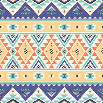 Tribal striped seamless pattern. Aztec geometric background. Can be used in textile design, web design for making of clothes, accessories, wrapping, decorative paper, envelope, backpacks, etc. vector
