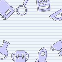 School themed background template vector