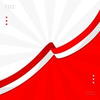Indonesian flag square background template suitable for important events related to Indonesia vector