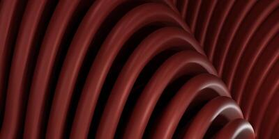 Abstract curve background, wavy lines wallpaper, red, 3D illustration photo