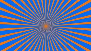 Abstract radial optical illusion with blue and orange concentric lines vector