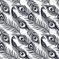 Peacock feather pattern design vector