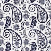 Navy floral pattern design vector