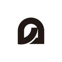 letter vn simple geometric lines abstract logo vector