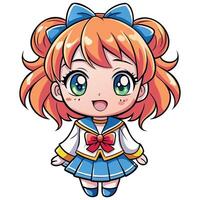 Dynamic Anime Character Graphics vector