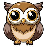Cute Emotional Chibi Owl Graphics vector