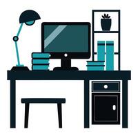 Productive Remote Workstation vector