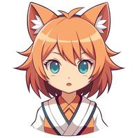Bold Japanese Animation Character vector