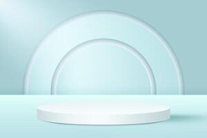 Minimalist podium with abstract background vector