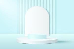 Minimalist podium with arch design vector