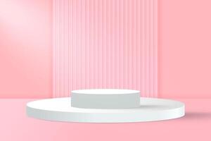 Pink display platform in a modern setting vector