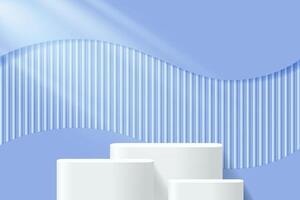 Minimalist white columns on blue background vector