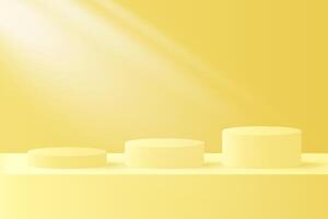 Yellow minimalist platforms background vector