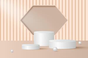 Geometric shapes on a minimalist background vector