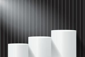 Abstract 3D black podium background. vector