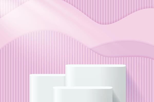 Minimal abstract 3D pink podium background
