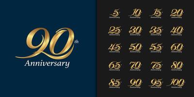 Golden anniversary celebration emblem design vector