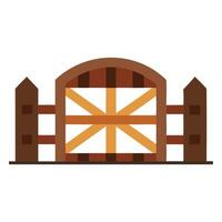 Classic Timber Gate Illustrations vector