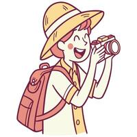 Creative Photographer Character Graphics vector