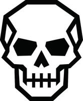 Minimalist Geometric Skull Icon vector