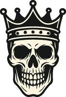 Regal Skull with Crown Icon vector