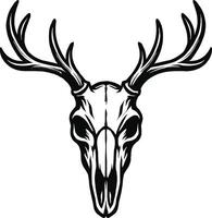 Stylized Deer Skull with Antlers Icon vector