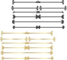 Decorative Dividers Collection in Gold and Black vector