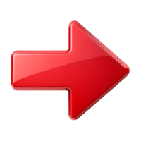3D Pointing Red Arrow Icon png