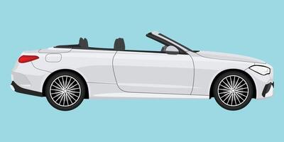 Professional car illustration of a sedan vehicle in front view with strong lighting and clean edges vector