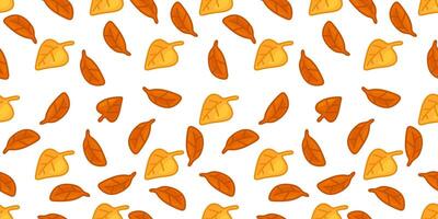 Seamless Autumn Leaf Scatter Pattern vector