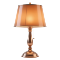 Bronze table lamp is isolated on transparent background png