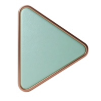 Mint triangle with copper frame isolated on transparent background png