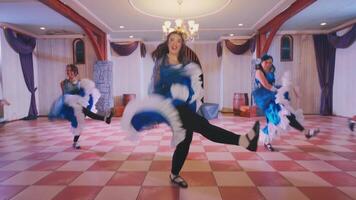 Lively Dance Performance in Elegant Hall video