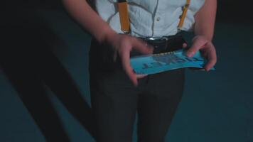 Close-up of a Ticket in Hands video