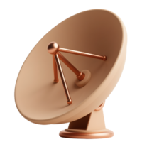A tan satellite dish isolated on transparent background png