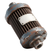 An old rusty filter is isolated on transparent background png