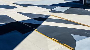 Bold Geometric Patterns And Shadows Create Modern Abstract Art. photo