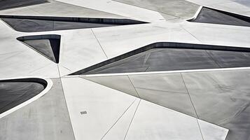 Modern Concrete Geometry With Stark Contrasts And Sharp Lines. photo