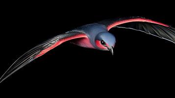 Striking Closeup of a Bird with Vivid Red Underwings in Flight. photo