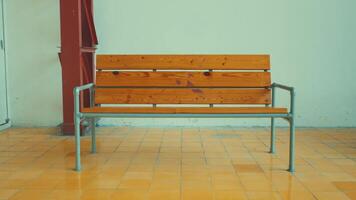 Minimalistic Wooden Bench in Indoor Setting video