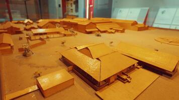 Scale Model of Historical Wooden Building Complex video