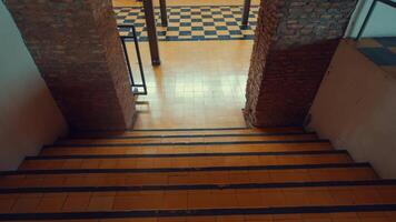 Staircase with Checkered Floor View video