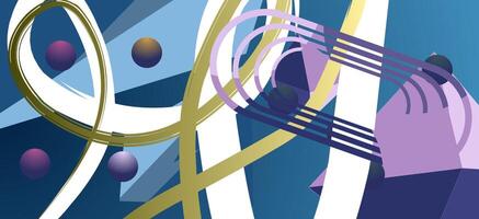 Abstract colorful background, futuristic shapes composition vector