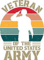 Veteran of the united states Army Graphic Design vector
